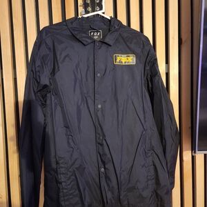 Fox Racing Men's Black Couches Jacket Windbreaker Jacket Mtb